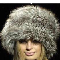 Шапка новая чернобурка лиса хвост женская размер М 44 46, в Москве