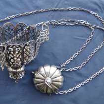 Старинная серебряная лампада в русском стиле. Москва, 1870 г, в Санкт-Петербурге