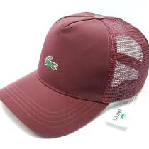 Бейсболка кепка Lacoste (бордовый) сетка, в Москве