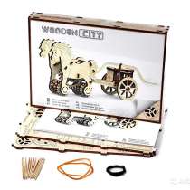 Деревянный конструктор Колесница давинчи Woodencit, в Москве