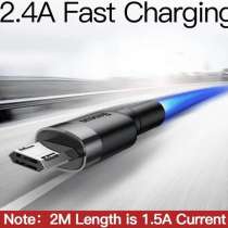 Кабель Baseus cafule Cable USB For Micro 2.4A 1M, в Челябинске