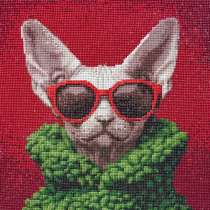 Алмазная мозаика с изображением кошки, в Смоленске