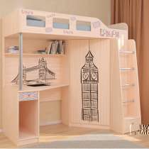 Кровать чердак Астра 7 Принт, в Москве