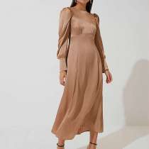 ZARINA Атласное платье с высокой талией новое, в Москве