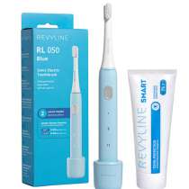 Голубая звуковая щетка Revyline RL050 с зубной пастой Smart, в Ростове-на-Дону