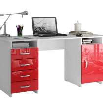 Стол письменный Милан-7, Глянец белый, в Москве