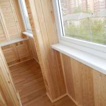 Красивый теплый балкон. Отделка вагонкой в Красноярске, в Красноярске