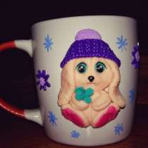 Кружка, украшенная полимерной глиной!, в г.Алматы