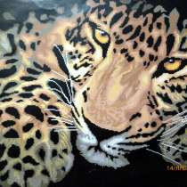 Вышивка нитками «Гепард», 48х69см, в Челябинске