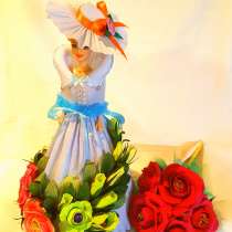 Кукла, букет из конфет, в Раменское