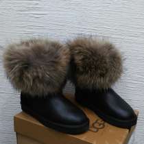 Угги UGG новые оригинальные обливные мех лиса, в Москве