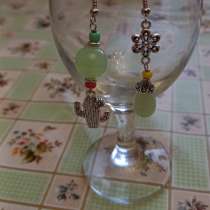 Серьги Цветущий кактус с ониксом, в Москве