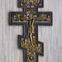 Старообрядческий киотный крест с эмалями. Русский Север, 18в, в Санкт-Петербурге