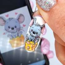 NailArt картина миниатюра "Mouse on cheese", в г.Нью-Йорк