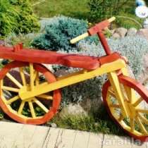 Деревянный велосипед для декора сада, в Москве