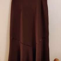 Юбка-годе миди коричневая. 46 EUR (52 RUS), в Москве