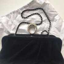 Клатч новый Moschino Италия замша стразы сваровски чёрный, в Москве