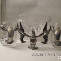СССР-хрусталь. Ваза и шесть кружек-отличное состояние, в Волгодонске