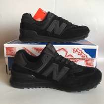 New balance 574 мужские черные замша 40-45р, в Москве