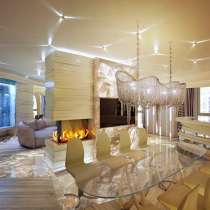 Дизайн кухни гостиной, в Москве