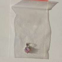 Кулон подвеска сердце розовый камень Sunlight бижутерия топ, в Москве