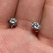 Серебряные серьги-гвоздики, в Краснодаре