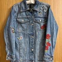 Джинсовая куртка+термоаппликации в подарок, в Москве