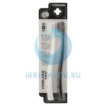 Набор зубных щеток Corlyse black and white NO.515 soft, 2 шт., в Москве