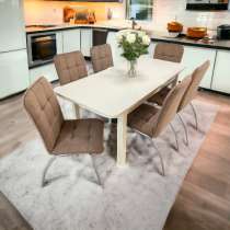 Кухонный стол большой и 6 стульев 10018, в Москве