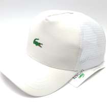 Бейсболка кепка Lacoste (белый) сетка, в Москве