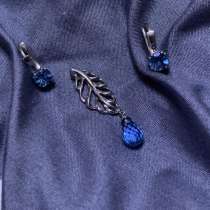 Серебряный комплект с топазами, в Москве