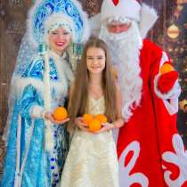 Дед Мороз и Снегурочка, дрессированная собачка, в Красноярске