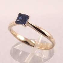 Кольцо золотое с Сапфиром принцесса, в Москве