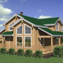 Коттедж из клееного бруса Ранчо-203, в Москве