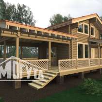 Дом-баня из оцилиндрованного бревна СВЕТОЗАР.- 105, в Москве