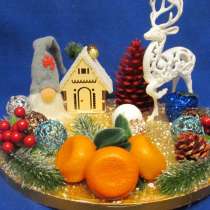 Новогодняя композиция на стол, в Москве