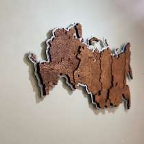 Карта России из дерева на стену, в Москве