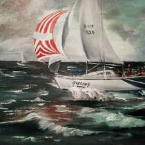 Яхта под спинакером, в Санкт-Петербурге