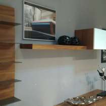 Комплект полок ABBY шпон ореха, белый лак, производство Чехи, в Москве