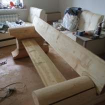 Продаю лавку из цилиндрического бревна для сада бани для дач, в Твери