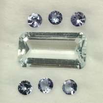 Аквамарин и Танзанит, набор камней, в Москве