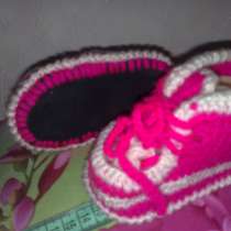 Пинетки вязаные на замшевой подошве, в Омске