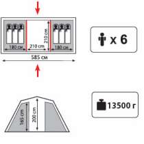 Палатка кемпинговая Brest 6 Tramp, в Челябинске