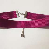 Ярко-бордовый чокер с подвеской, в г.Киев