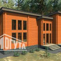 Дом из клееного бруса, проект дома из бруса Бастион-168, в Москве