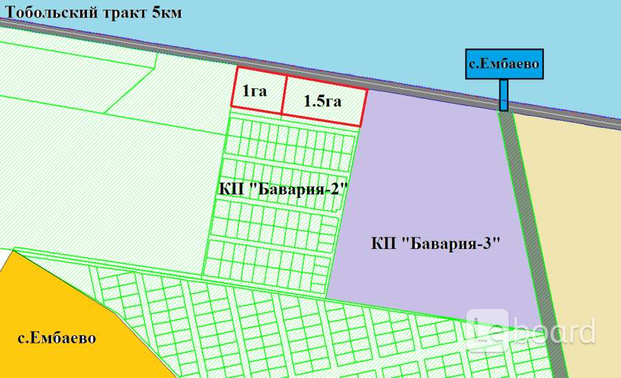 Тобольский тракт карта