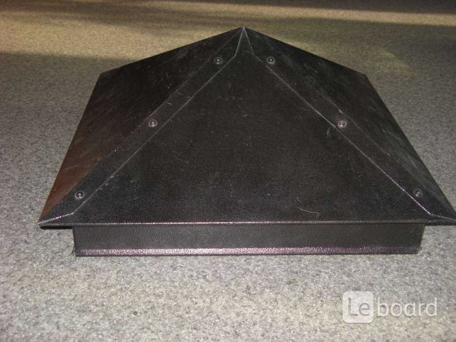 Как сделать колпаки на столб. Развертка для колпака 380х380. Фонарь на кирпичный столб забора. Как сделать колпаки на столб. Колпак на заборный столб чертеж.